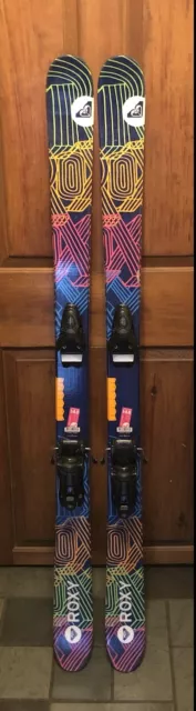 148 cm Roxy Hocus Pocus girl's twintip skis with bindings
