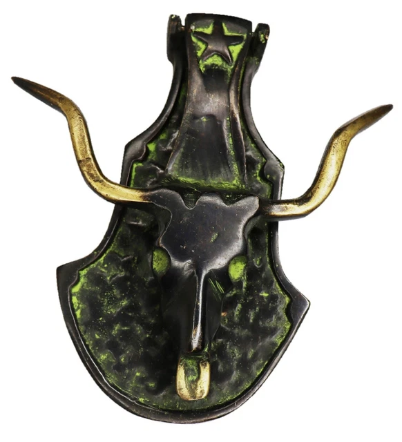 Steer Bull Face Shape Door Bell Antique Style Handmade Solid Brass Door Knocker