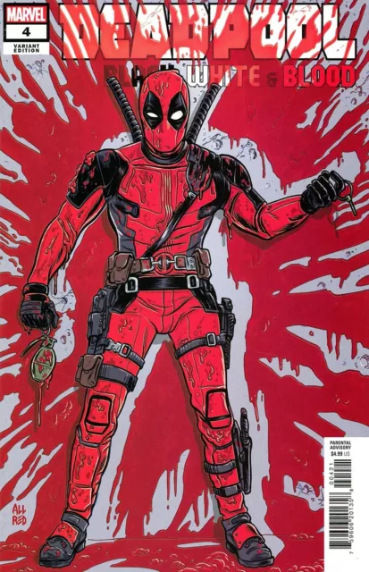 Deadpool Black White & Blood #4 Mike Allred Variant 2021 Marvel Comics Nm