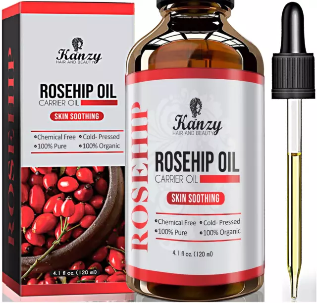 Hagebuttenöl Bio Kaltgepresst 100% Rein 120ml Rosehip Oil Wildrosenöl Haut Haare