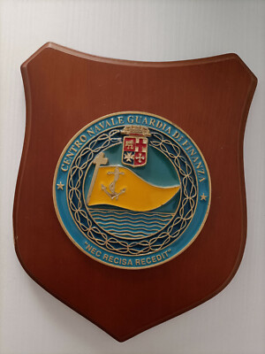 Nec recisa recedit crest vintage smaltato centro navale Guardia di finanza 