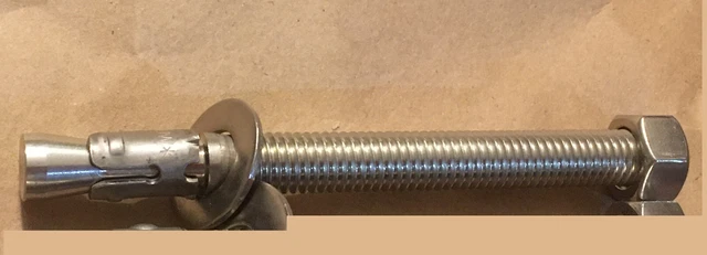 1 Wedge Anchor Bolt 1/2" x 5 1/2" Nut Washer Stainless Steel  316