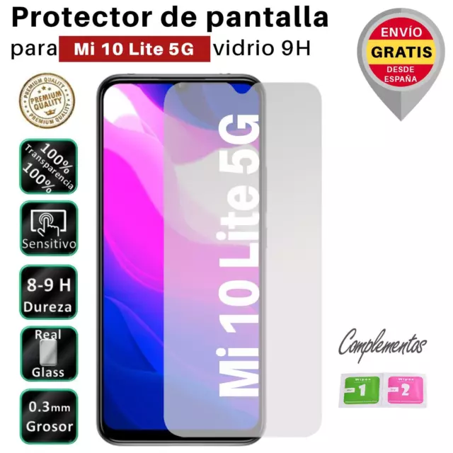 Set Protector de Pantalla para Xiaomi Mi 10 Lite 5G Cristal Templado Vidrio