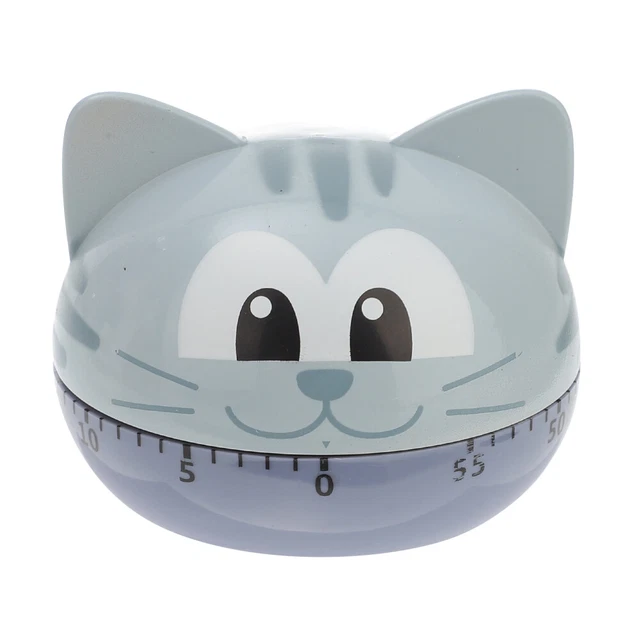 Minuteur De Cuisine Mécanique En Forme De Chat - Minuterie Manuelle Sans Pile, Simple à Régler, Pour Cuisson Et études