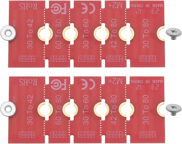 Tumintu 2 Pezzi Adattatore M.2 Per SSD | Supporta 2230/2242/2260/2280 | Lunghezza Personalizzabile | Materiale Metallico