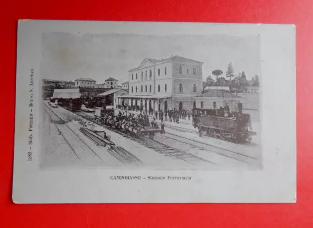 campobasso stazione, vg 1915, fp , ottima, ed. Forzano-firenze,molise