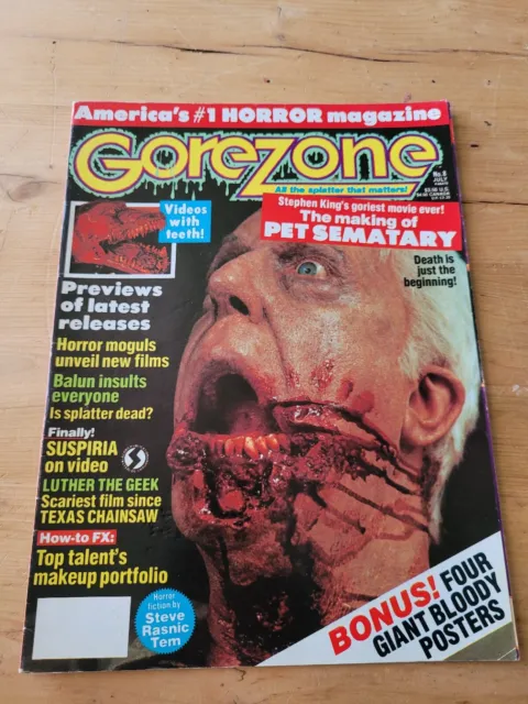 Gorezone # 8 - Horror Magazine missing Posters