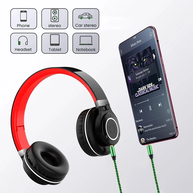 Aux Cable Audio Lead 3.5mm Jack to Jack Stereo Male for Car PC Phone 1M 3