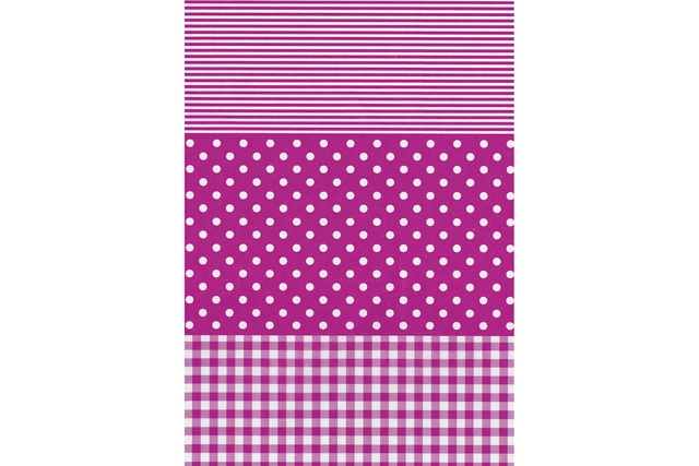 Papel Decopatch Ref 486 - Paquete de 20 lunares y rayas púrpuras (381x305 mm)
