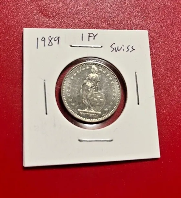 1989 1 Fr Schweiz Münze - Schöne Welt Münze