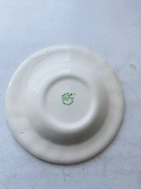 Vintage Carrigdhoun Pottery LTD Cork Ireland Shamrock,Clover,Pin Dish, 2