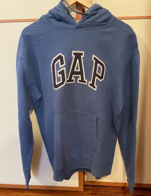 GAP Felpa uomo hoodie con cappuccio blu Taglia M 100% cotone COME NUOVO