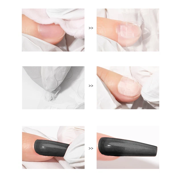 (N5355-08)Extra Long Coffin Fake Nails Full Cover False Nails Natural 10pcs