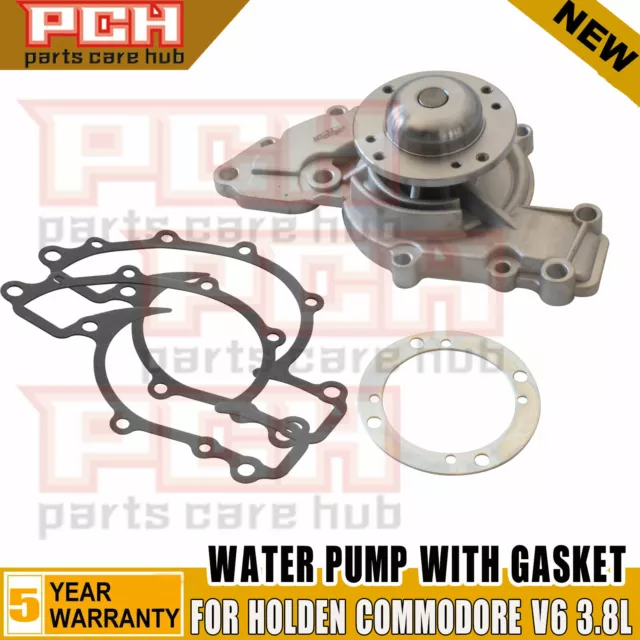 Water Pump Commodore V6 1988-7/2004 VN VP VR VS VT VU VX VY Holden 3.8L +Gasket