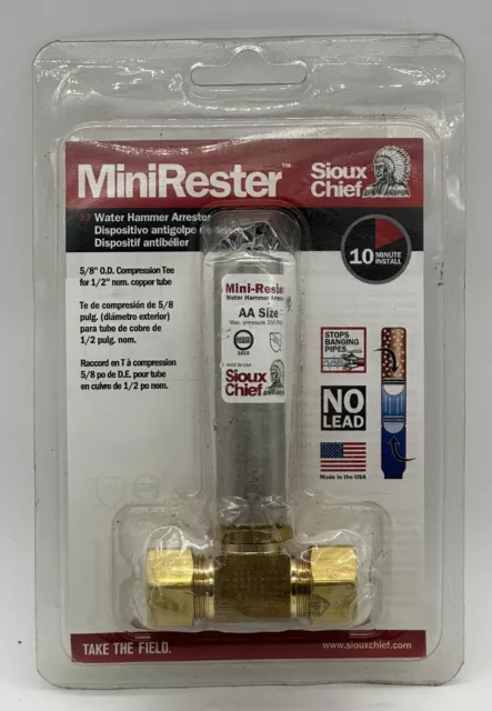 Sioux Chief 660-GT Mini-rester Water Hammer Arrester 5/8" O.D Compression New