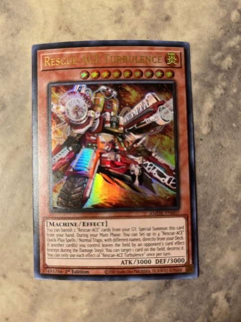 Yugioh! TCG - Rescue-ACE Turbulence - AMDE-EN007 - Ultra Rare - 1st Edition - NM