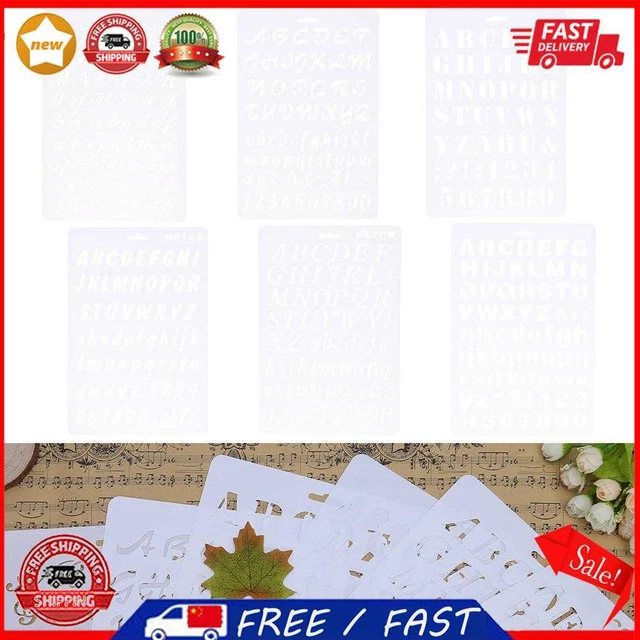 ALPHABET STENCILS PAINTING Paper Craft Number Word Lettering Stencil