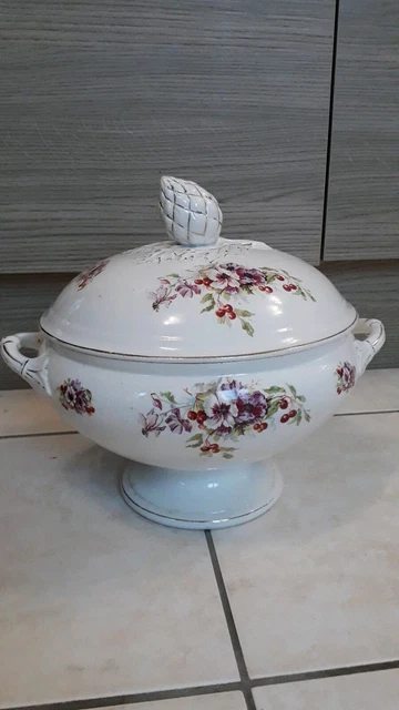 Légumier en faïence Moulin des Loups décor Isabelle | Atelier W