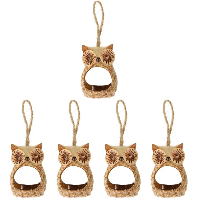 5x Wand Hängen Pflanzer Tiny Eule Ornamente Auto Hängen Blumentopf
