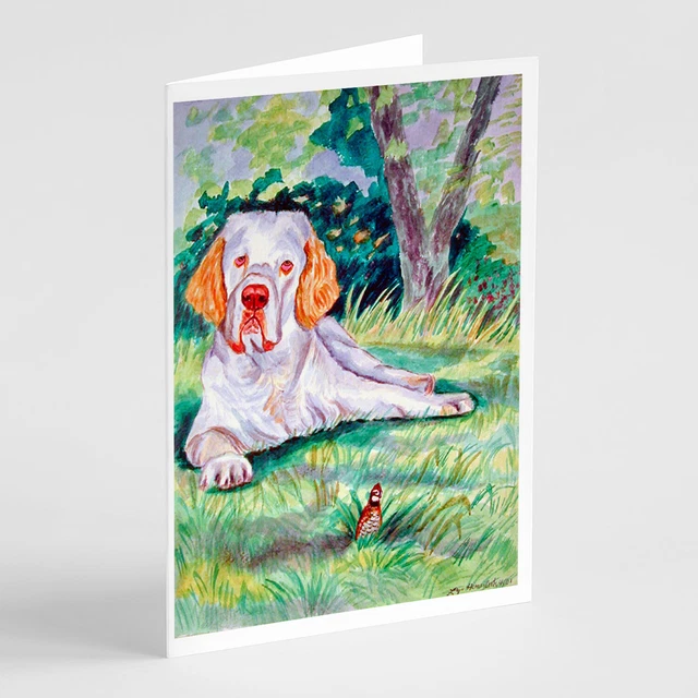 Clumber Spaniel Greeting Cards and Envelopes Pack of 8 7113GCA7P