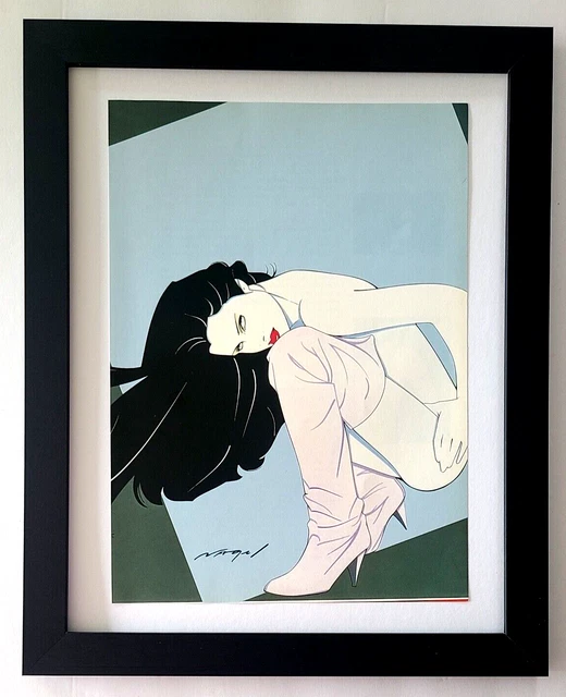 Patrick Nagel + Beautiful + Signed Print + Framed Patrick Nagel + Beautiful + Signed Print + Framed