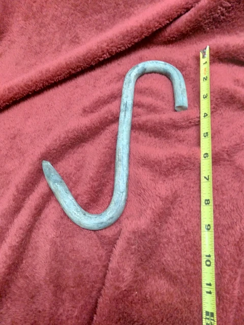 Vintage 9" Metal Hook - 5/8" Round