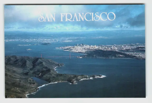 Postcard 4x6 CA Aerial Birdseye View San Francisco Golden Gate Bridge Panorama