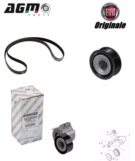 Set Courroie de plein Air + 2 Tendeur Original fiat 500X Renegade Compass 1,6