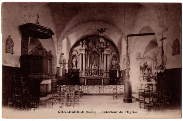 CPA 25 - CHALEZEULE (Doubs) - Intérieur de l'Eglise