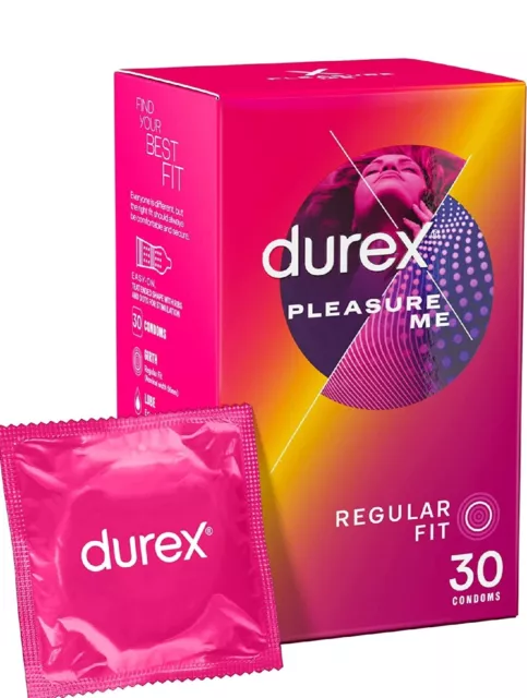 Durex Condoms Pleasure Me Ribbed & Dotted Extra Stimulation 30 Bulk Pack Condoms