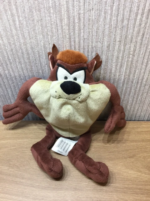 LOONEY TUNES TAZ Tasmanian Devil Plush 1997 Plush Soft Toy Denim Jacket