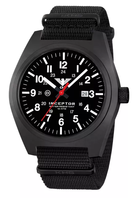 KHS Inceptor Black Steel Armbanduhr NATO