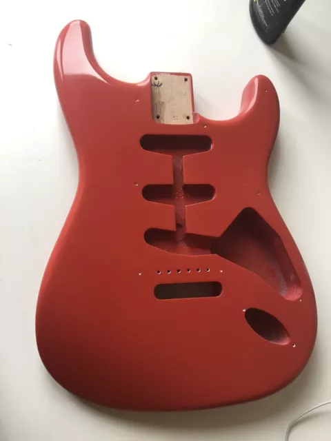 Fiesta Red - Custom Nitro Strat Guitar Body