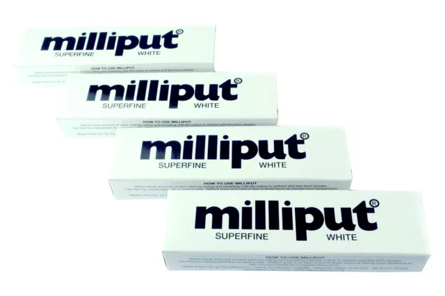 Proops Milliput Epoxy Putty, Superfine White x 4 Packs. X1018c