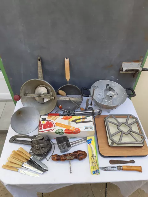 Porte ustensiles cuisine émaillé gris vintage 1950 – Luckyfind