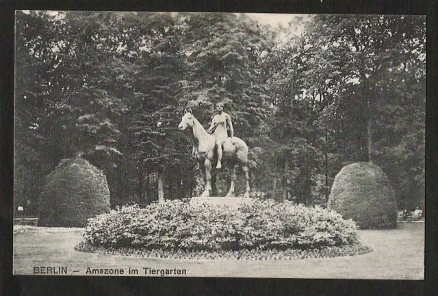 22256 AK Berlin Amazone im Tiergarten gelaufen Czersk 1916 Feldpost