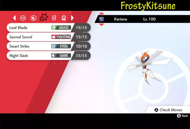 ✨ Shiny Kartana ✨ Legendary Pokemon Sword and Shield Perfect IV Pokémon