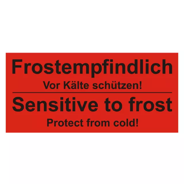 Paketaufkleber Frostempfindlich Vor Kälte schützen, 136 x 63 mm, 500 Stück/Rolle