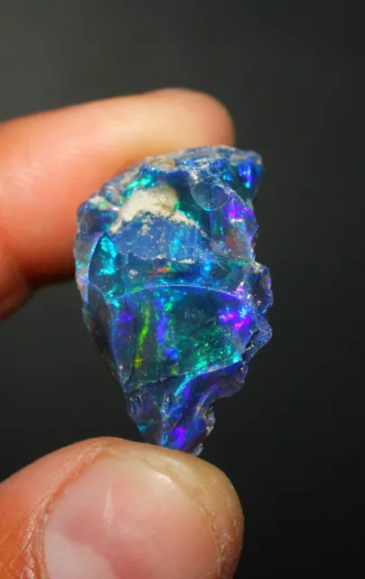 Black Opal Rough, Ethiopian raw black opal crystal, loose gemstone 23.55 Cts 2