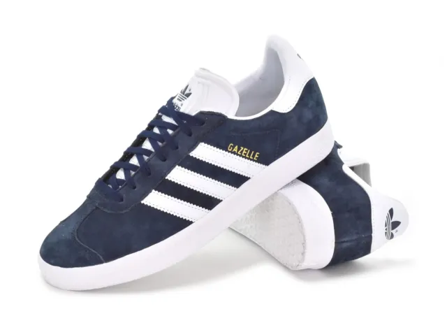 Adidas Gazelle Adidas Originals scarpe da ginnastica da uomo blu navy BB5478 retrò in pelle scamosciata
