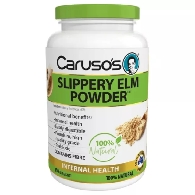 Caruso's Slippery Elm Bark Powder 150g Prebiotic Fibre Digestion 100% Natural