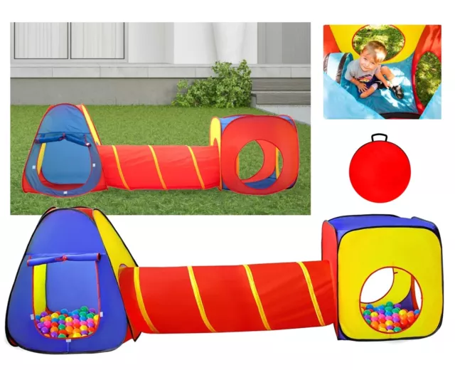 Tente De Jeu Enfants Chemin Tunnel pour Petite Maison Igloo Avec Sac 3 IN 1