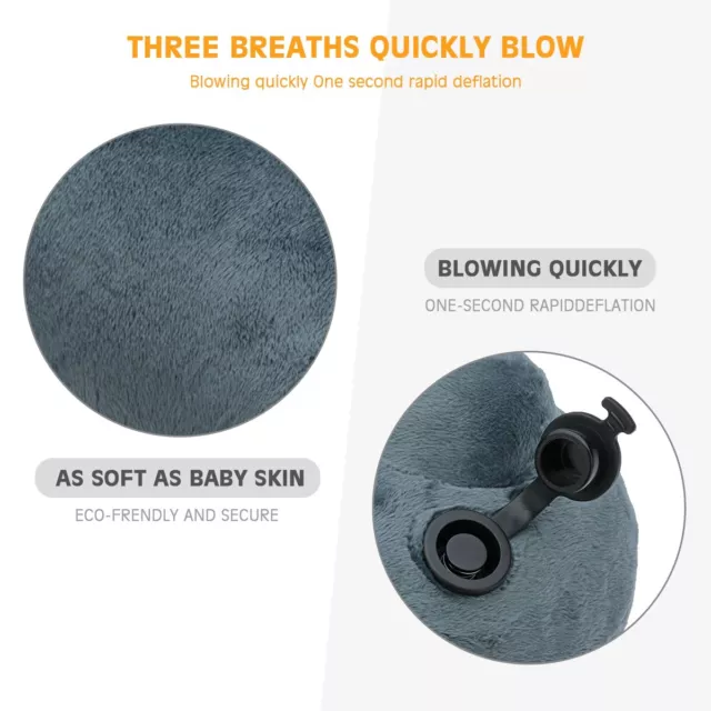 Travel Pillow Foldable Inflatable U-shaped Neck Support Car Airplane Air Cushion 8