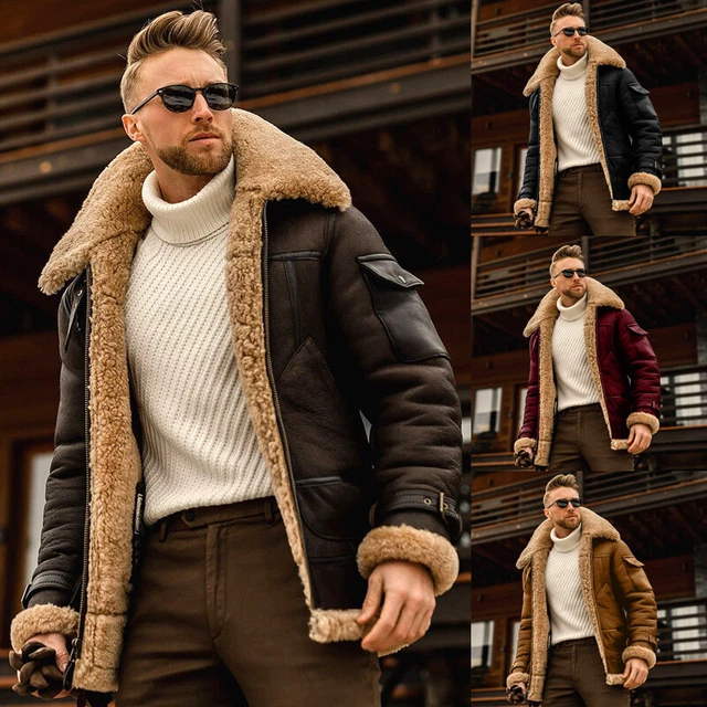 Men's Camel Slim Fit Stylish Aviator Flying Leather Jacket casual Bomber Jacket