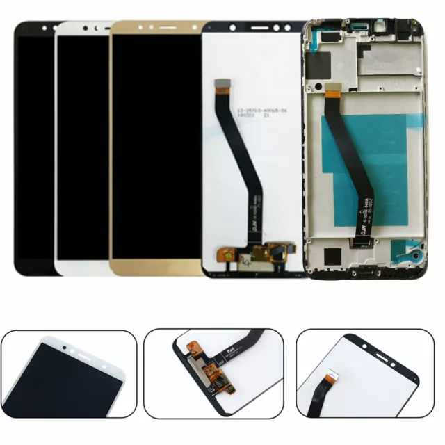 LCD Display Touch Screen Digitizer Assembly w/ Frame For Huawei Y6 2018