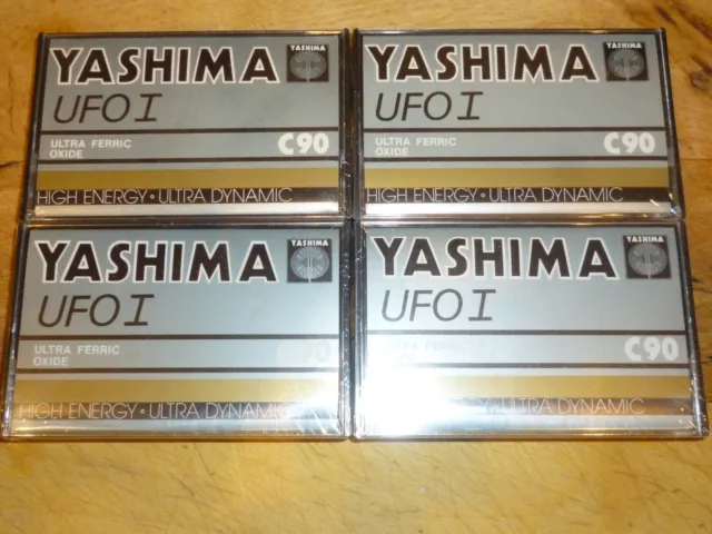 4 x Yashima UFO I C90 Ultra Ferric Blank Cassette Tape New Sealed Old Stock   1