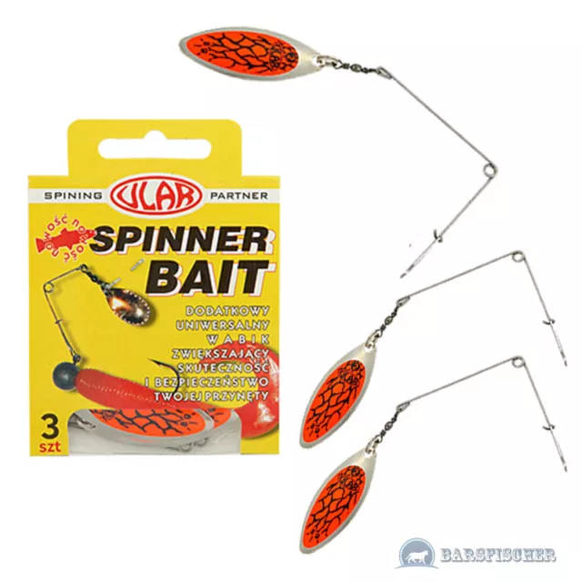 3 Stk. ULAR SPINNERBAIT SYSTEM OVAL, RAUBFISCH KÖDER, KRAUTKÖDER, SPINNING BAIT