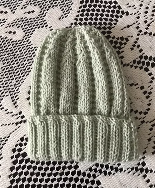 Specail Offer Price Soft 100% Merino Wool Pistachio Unisex Baby Hat Size Newborn