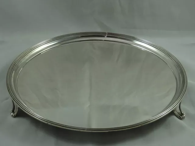 SUPERB `LADY SILVERSMITH`  GEORGE III sterling silver SALVER, 1793, 657gm