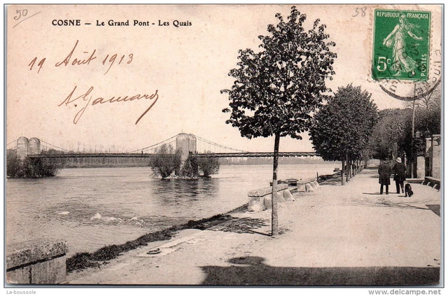 58 COSNE - le grand pont, les quais